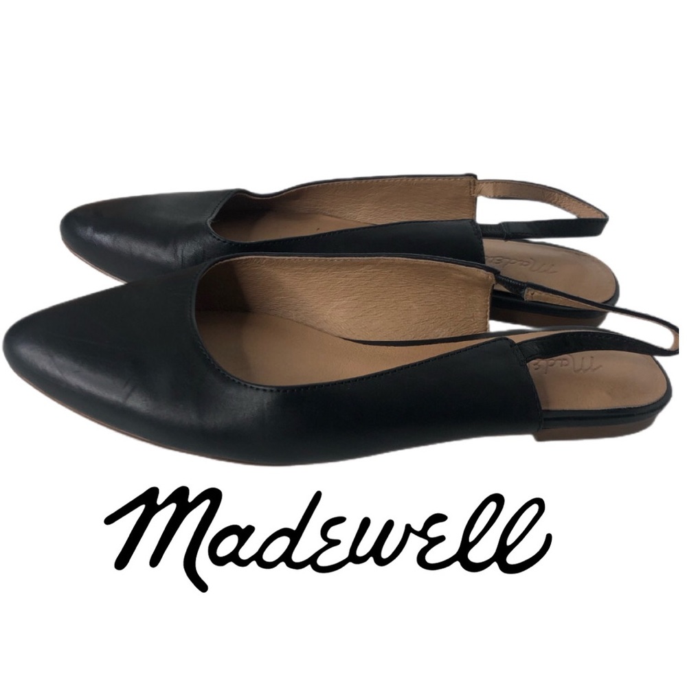 MADEWELL • Black Ava Slingback Flats